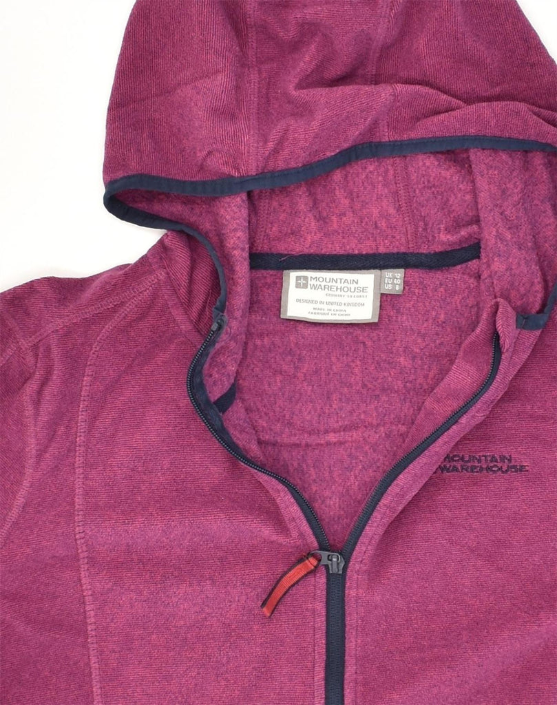 MOUNTAIN WAREHOUSE Womens Zip Hoodie Sweater UK 12 Medium  Pink Polyester | Vintage Mountain Warehouse | Thrift | Second-Hand Mountain Warehouse | Used Clothing | Messina Hembry 