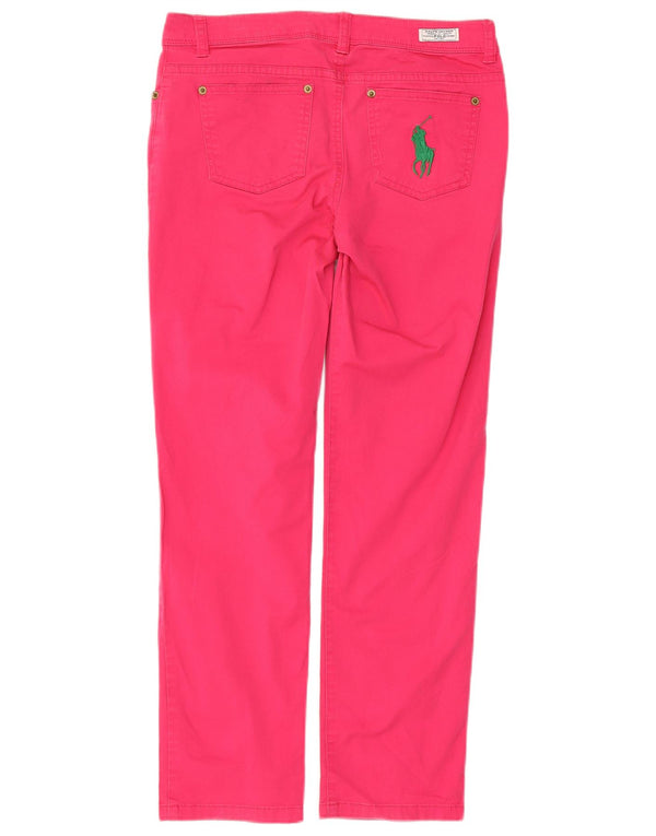 Ralph Lauren Girls Slim Casual Trousers 15-16 Years W30 L26 Pink Cotton