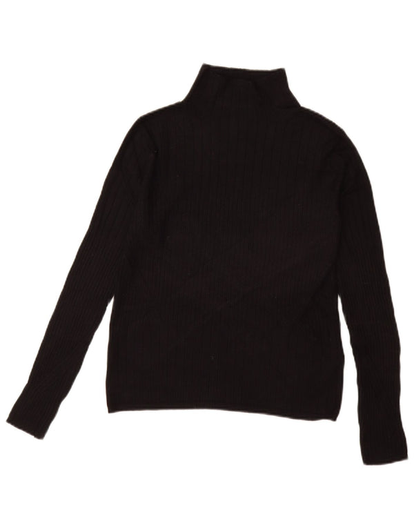MARKS & SPENCER Womens Turtle Neck Jumper Sweater UK 10 Small Black