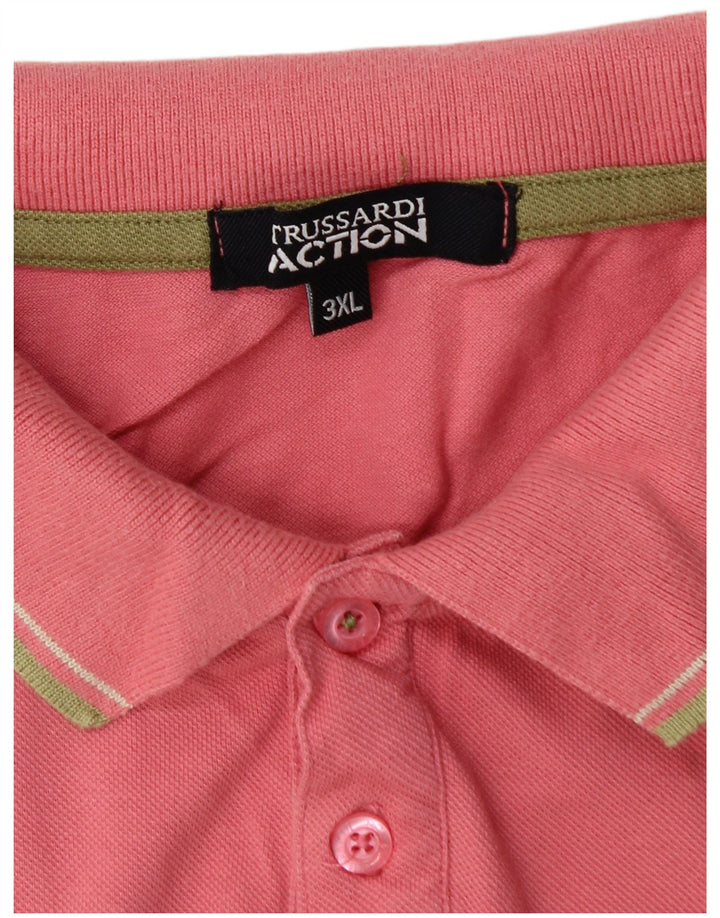 Trussardi Mens Polo Shirt 3XL Pink