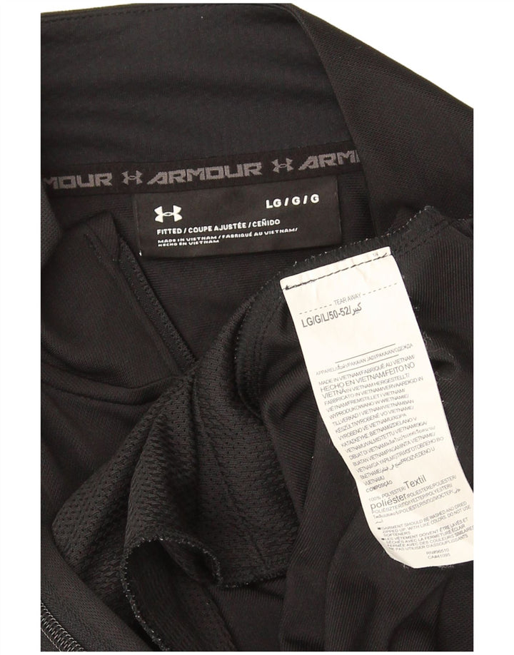 Under Armour Mens Tracksuit Top Jacket Large Black Polyester