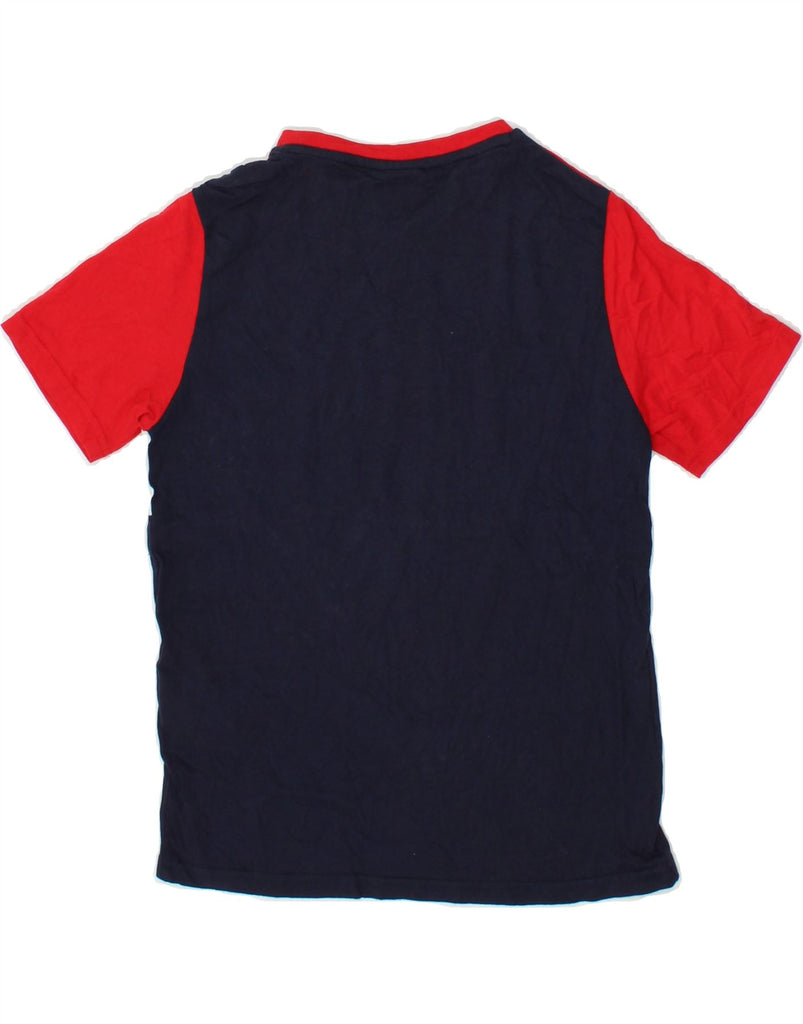 FILA Boys Graphic T-Shirt Top 11-12 Years Navy Blue Colourblock Cotton | Vintage Fila | Thrift | Second-Hand Fila | Used Clothing | Messina Hembry 