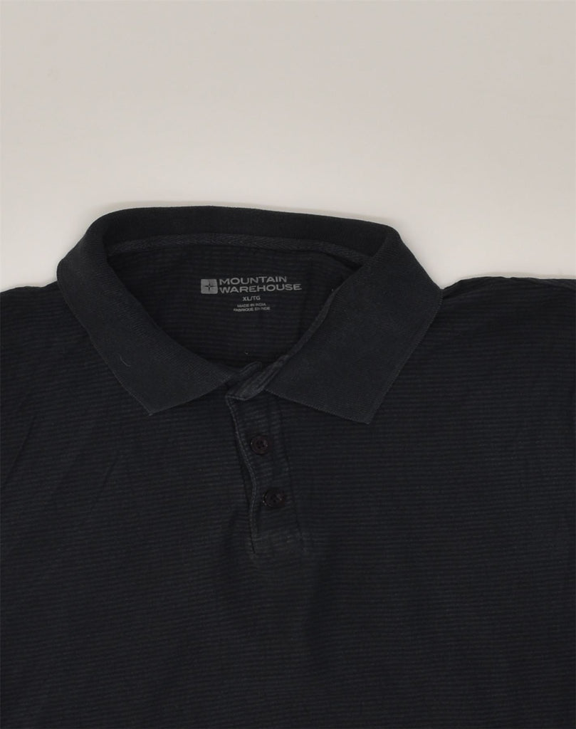 MOUNTAIN WAREHOUSE Mens Polo Shirt XL Black Cotton | Vintage Mountain Warehouse | Thrift | Second-Hand Mountain Warehouse | Used Clothing | Messina Hembry 