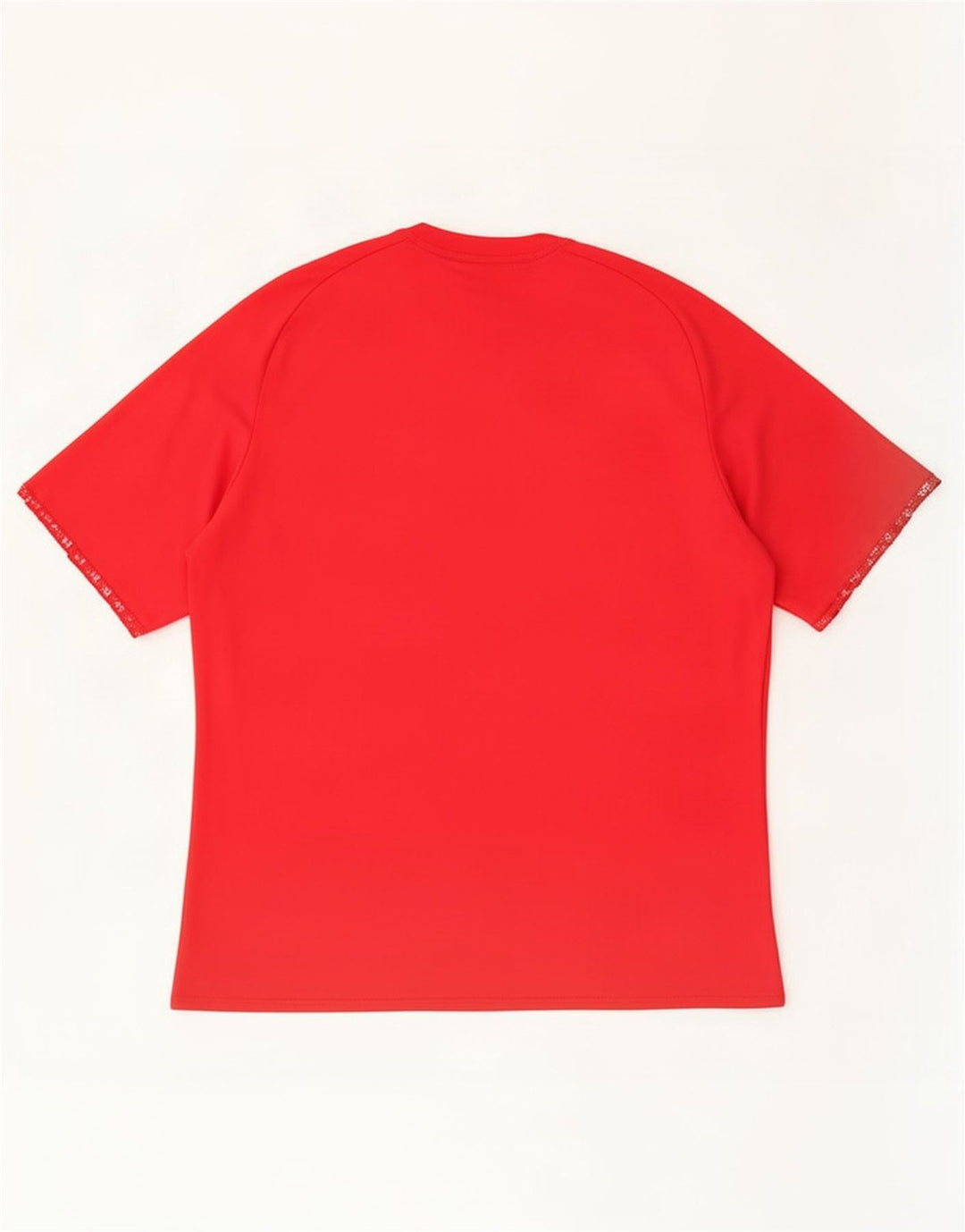 Adidas Mens Climalite T-Shirt Top Medium Red Colourblock Polyester