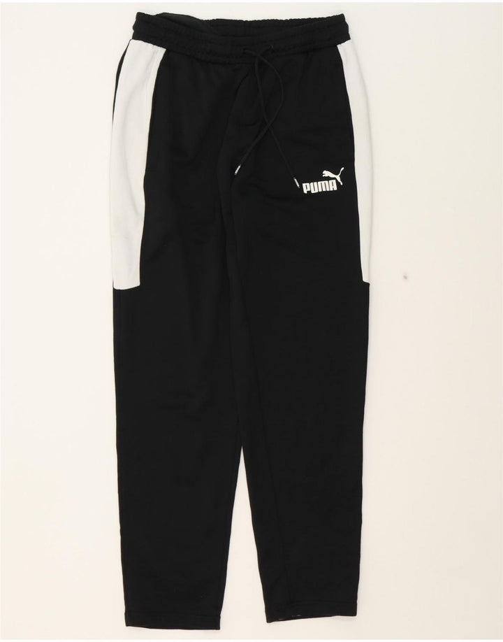 PUMA Mens Tracksuit Trousers Small  Black Colourblock Polyester Vintage Puma and Second-Hand Puma from Messina Hembry 