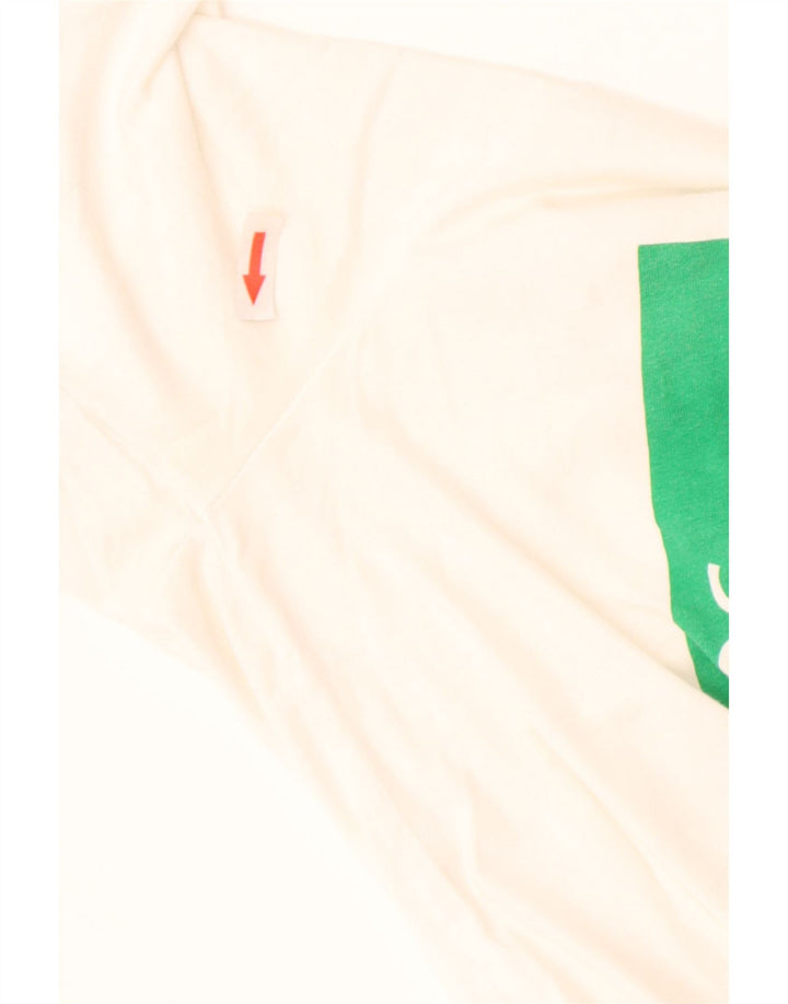 Benetton Mens Peanuts Graphic T-Shirt Top Large White Cotton