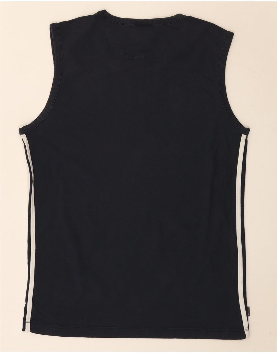 Adidas Mens T-Shirt Top Medium Navy Blue Cotton