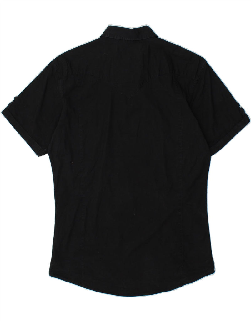 LEVI'S Mens Short Sleeve Shirt Large Black Cotton | Vintage Levi's | Thrift | Second-Hand Levi's | Used Clothing | Messina Hembry 