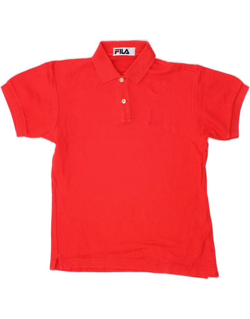 FILA Boys Polo Shirt 10-11 Years Medium Red Cotton Vintage Fila and Second-Hand Fila from Messina Hembry 