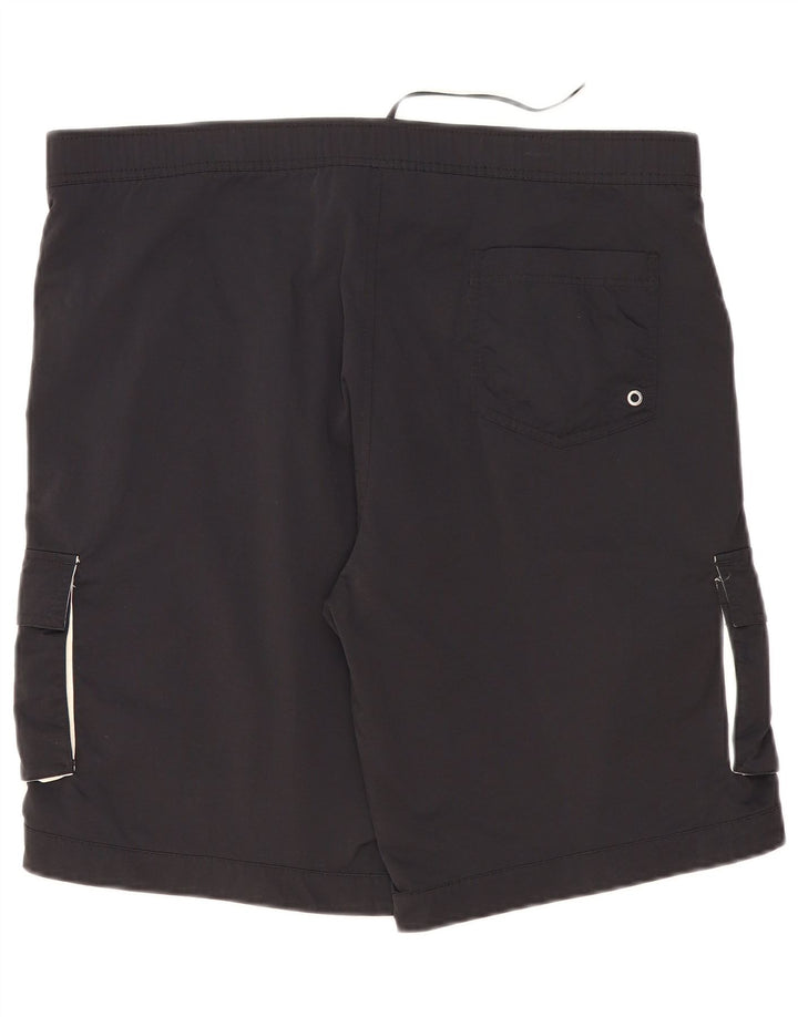 CHAMPION Mens Cargo Swimming Shorts XL  Black Colourblock Polyamide