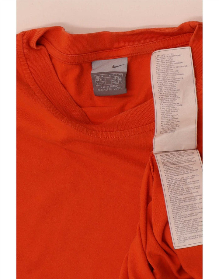 Nike Mens T-Shirt Top UK 39/41 Medium Orange Cotton