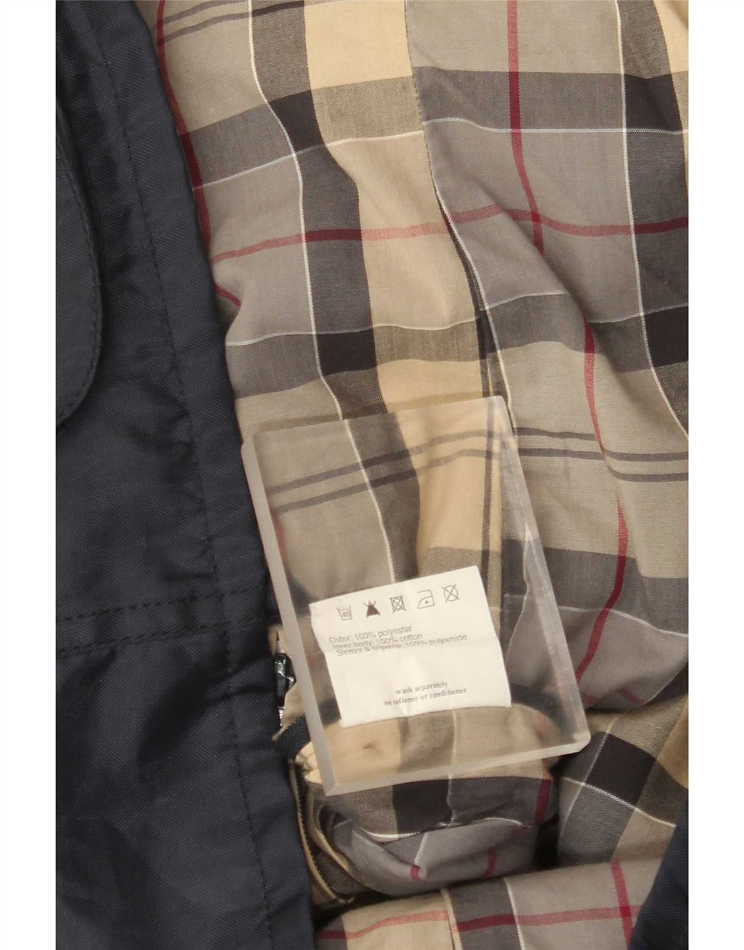 Barbour Womens Utility Jacket UK 10 Small Navy Blue Polyester
