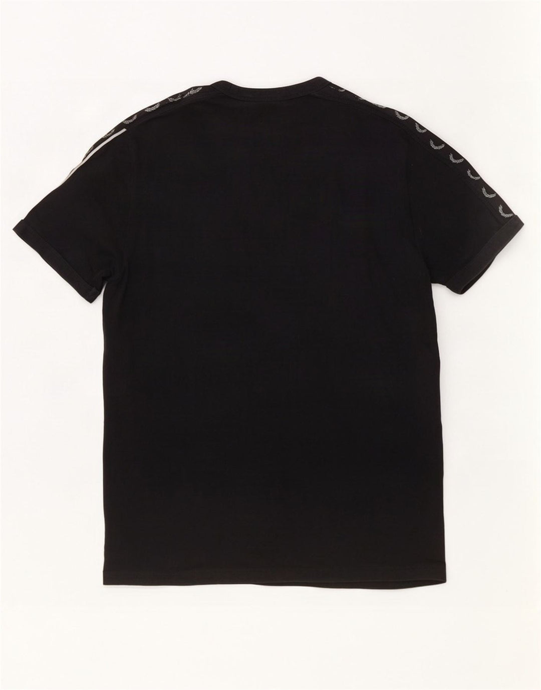 Fred Perry Mens Graphic T-Shirt Top Medium Black Cotton