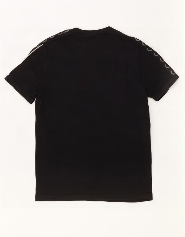 Fred Perry Mens Graphic T-Shirt Top Medium Black Cotton