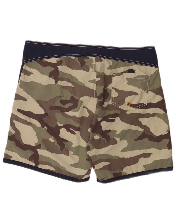 North Sails Mens Swimming Shorts Large Khaki Camouflage Polyamide