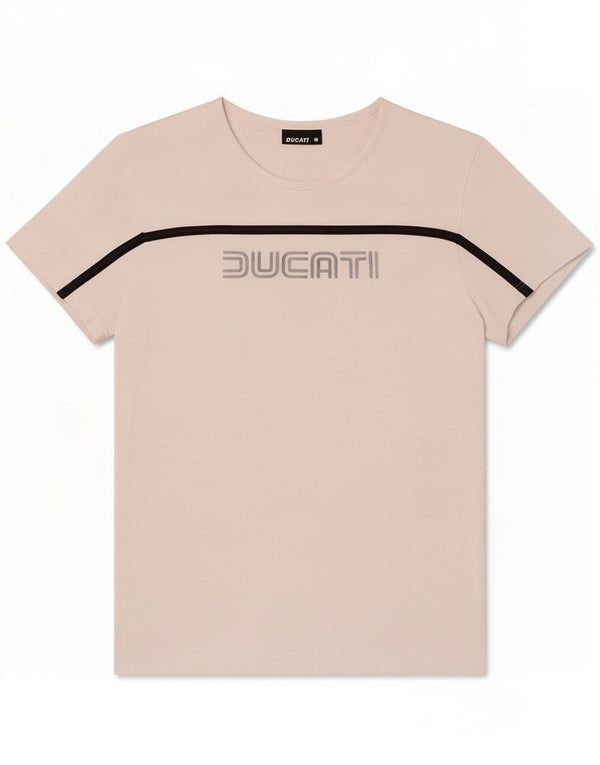 Ducati Womens Graphic T-Shirt Top UK 14 Large White Cotton