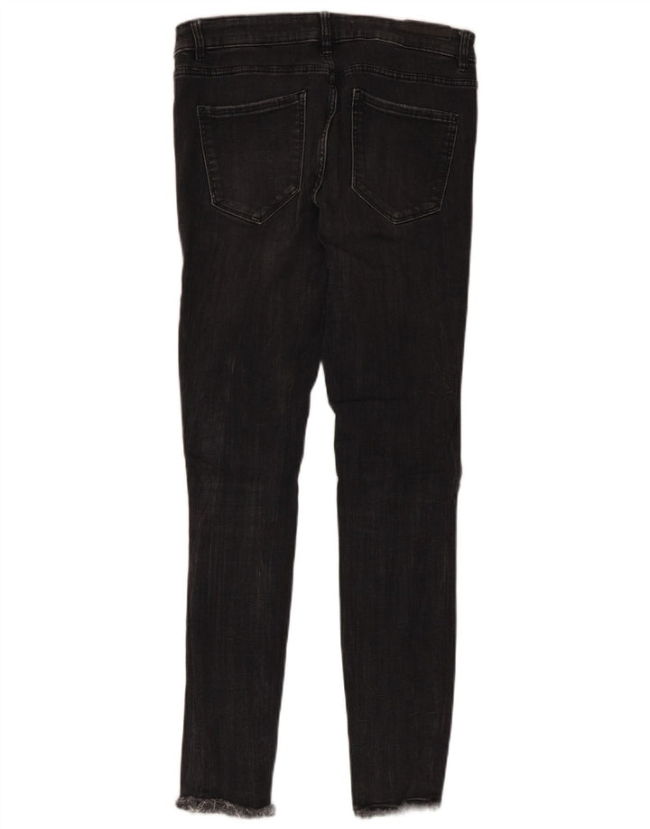 Zara Womens Distressed Skinny Jeans EU 40 Medium W30 L27 Black