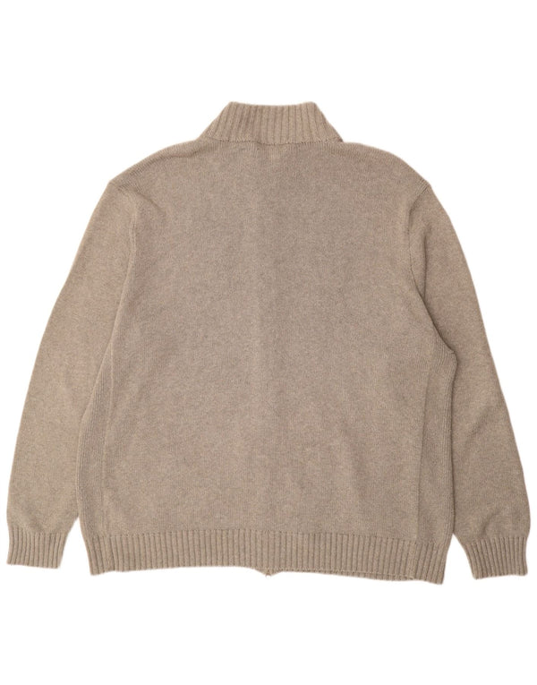 POLO RALPH LAUREN Mens Tall Cardigan Sweater 3XL Beige Cotton