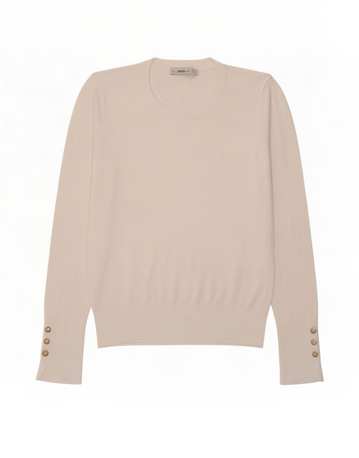 Zara Womens Crew Neck Jumper Sweater UK 12 Medium White