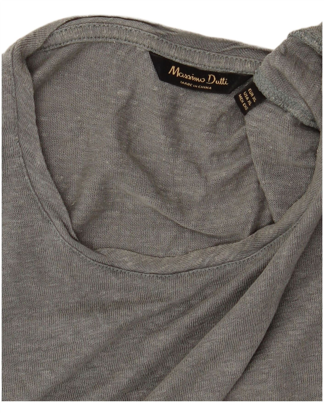 MASSIMO DUTTI Mens T-Shirt Top XL Grey