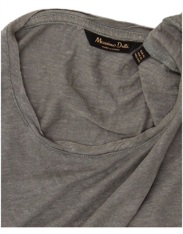 MASSIMO DUTTI Mens T-Shirt Top XL Grey