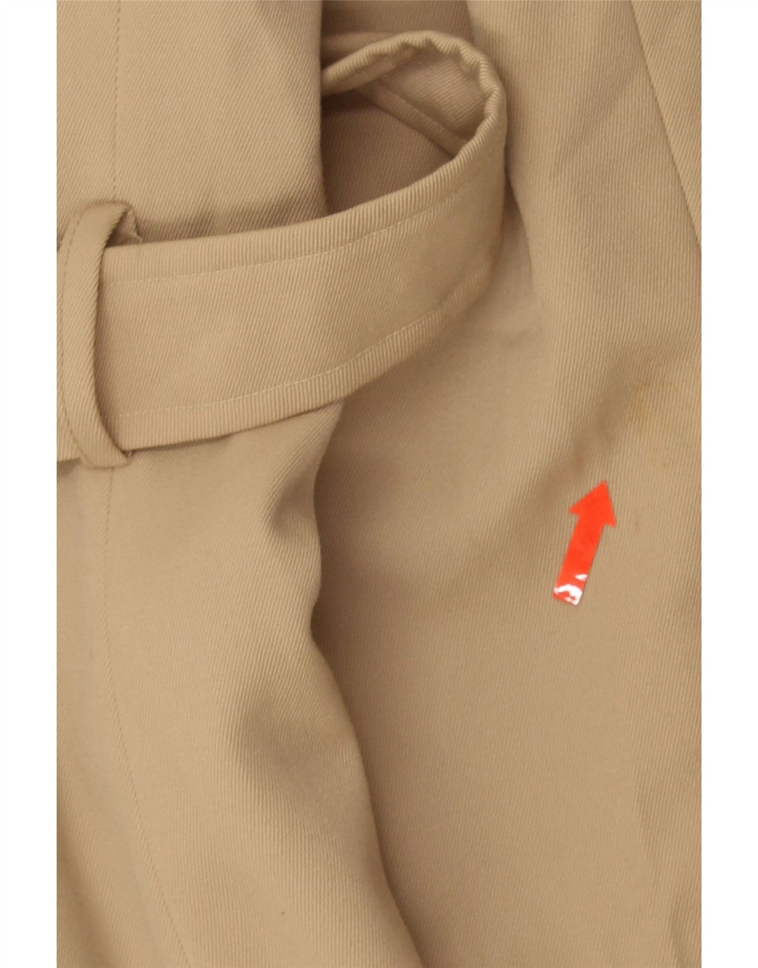 Vintage Mens Double Breasted Coat UK 38 Medium Beige Virgin Wool