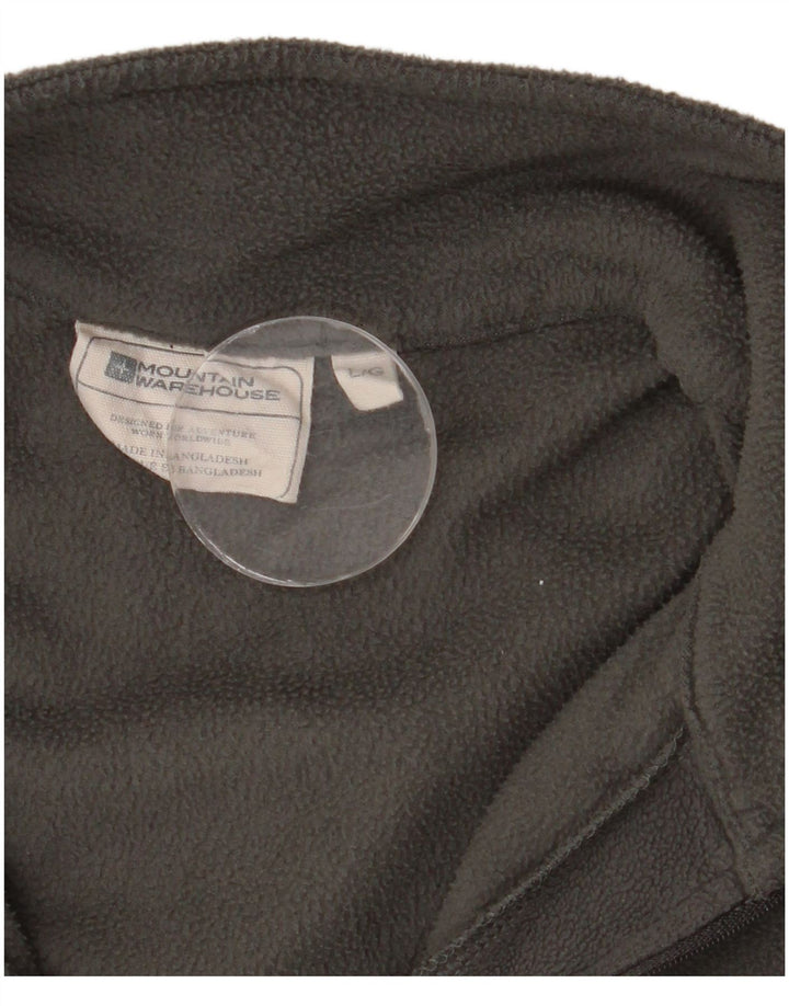 MOUNTAIN WAREHOUSE Mens Zip Neck Fleece Jumper Large Grey Polyester