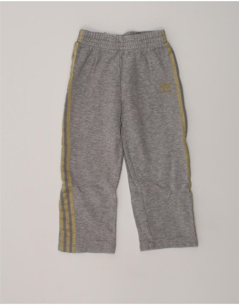 ADIDAS Girls Tracksuit Trousers 2-3 Years Grey Cotton | Vintage Adidas | Thrift | Second-Hand Adidas | Used Clothing | Messina Hembry 