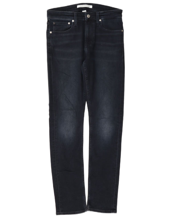 Calvin Klein Mens Slim Jeans W28 L32 Navy Blue Cotton