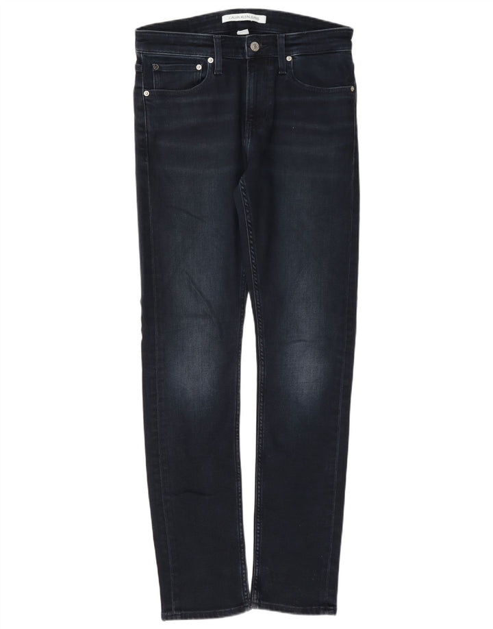 Calvin Klein Mens Slim Jeans W28 L32 Navy Blue Cotton