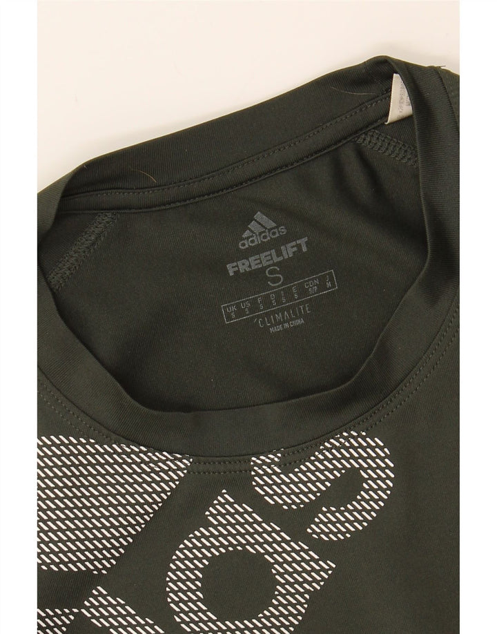 ADIDAS Mens Climalite Graphic T-Shirt Top Small Grey Polyester Vintage Adidas and Second-Hand Adidas from Messina Hembry 