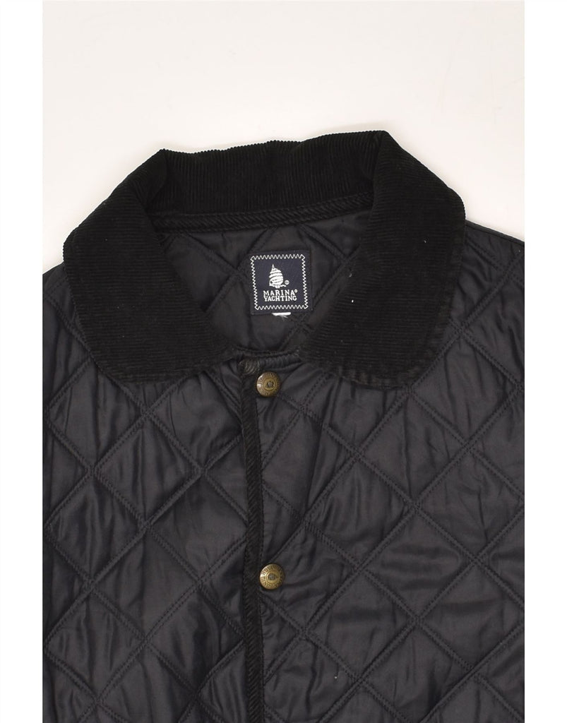 MARINA YACHTING Womens Quilted Jacket UK 38 Medium Black | Vintage Marina Yachting | Thrift | Second-Hand Marina Yachting | Used Clothing | Messina Hembry 