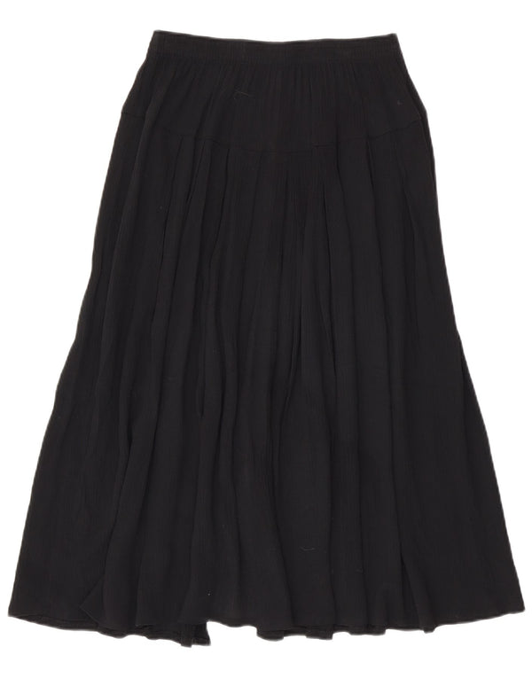 Vintage Womens A-Line Skirt Large W32 Black Viscose