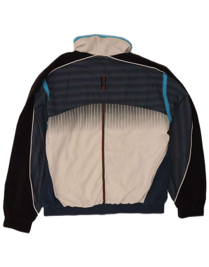 Lotto Mens Tracksuit Top Jacket Small White Colourblock Polyester