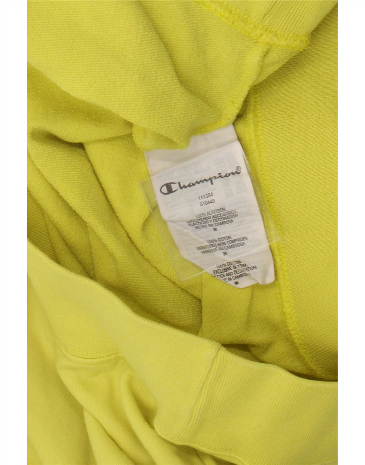 Champion Womens Graphic Oversized Sweatshirt Jumper UK 14 Medium Yellow