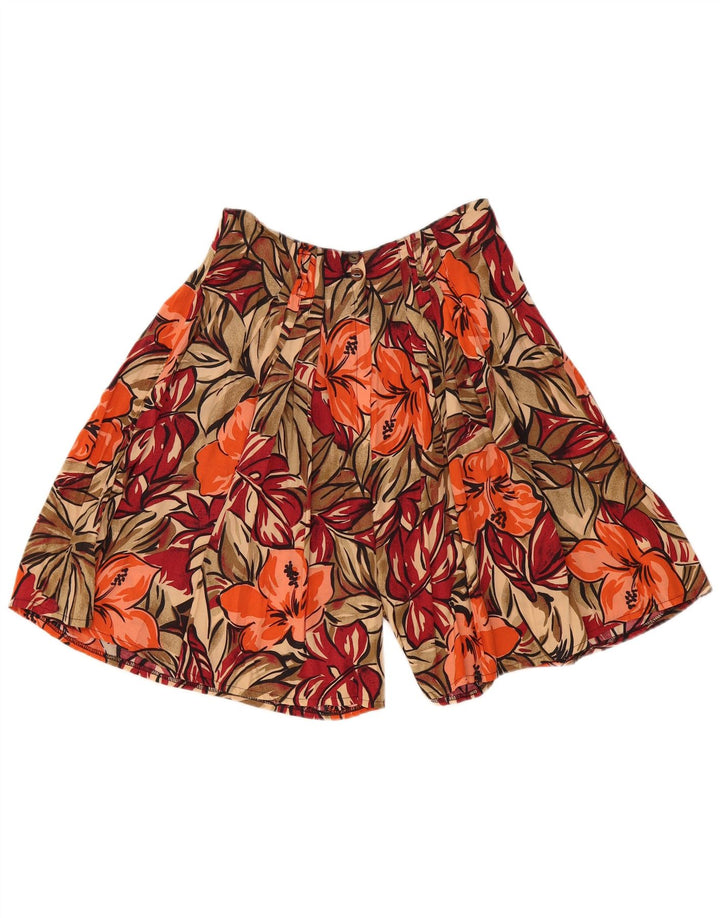 Vintage Womens Cullotes Bermuda Shorts W30 Medium Multicoloured Floral