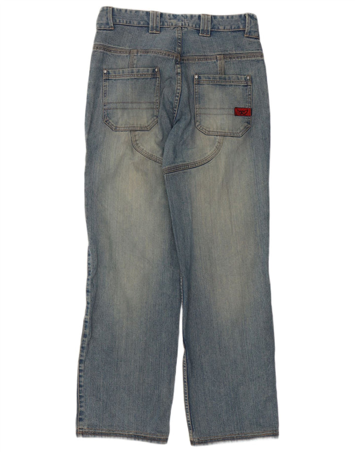 Suomy Mens Motorstyle Graphic Straight Jeans Medium W32 L32 Blue Cotton