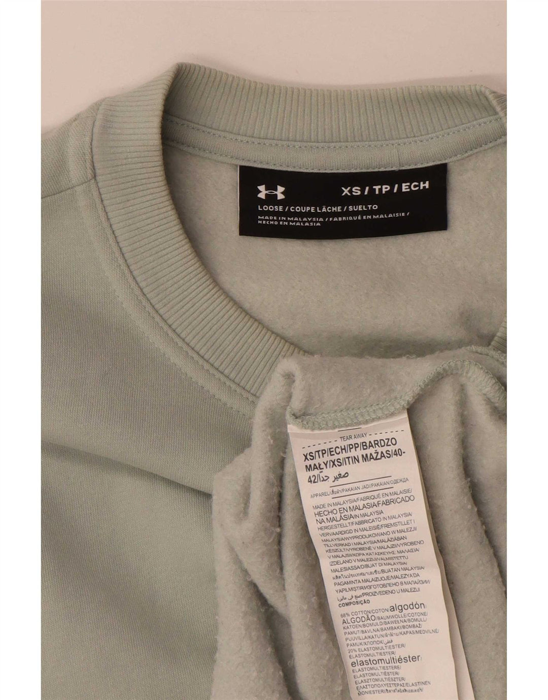 Under Armour Womens Graphic Oversized Sweatshirt Jumper UK 6 XS Green