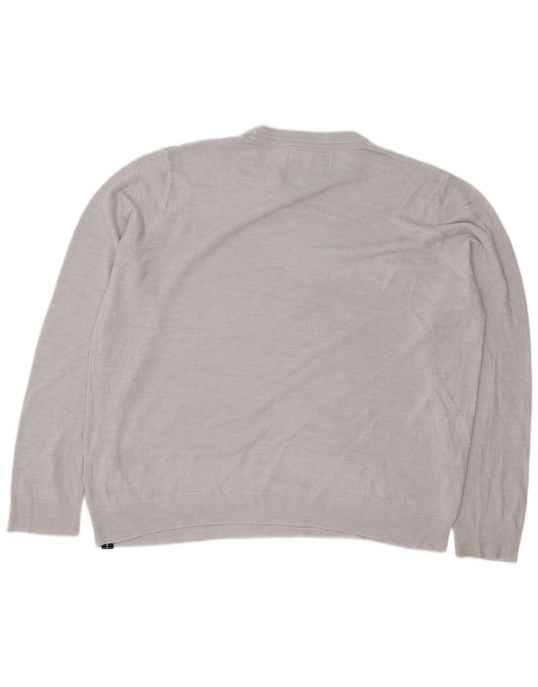 Weird Fish Mens Crew Neck Jumper Sweater XL Grey Flecked Acrylic