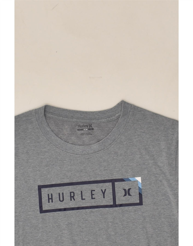 HURLEY Boys Graphic T-Shirt Top 15-16 Years Grey Cotton | Vintage Hurley | Thrift | Second-Hand Hurley | Used Clothing | Messina Hembry 