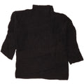DKNY Womens Oversized Turtle Neck Jumper Sweater UK 10 Small Black
