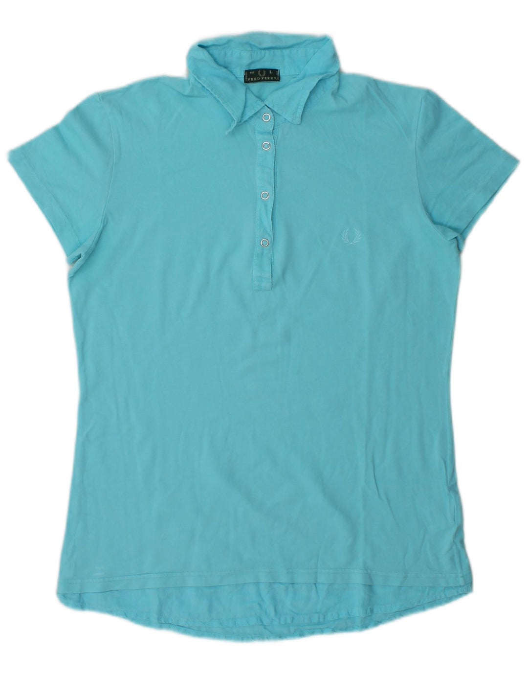 Fred Perry Womens Polo Shirt UK 14 Large Blue Cotton
