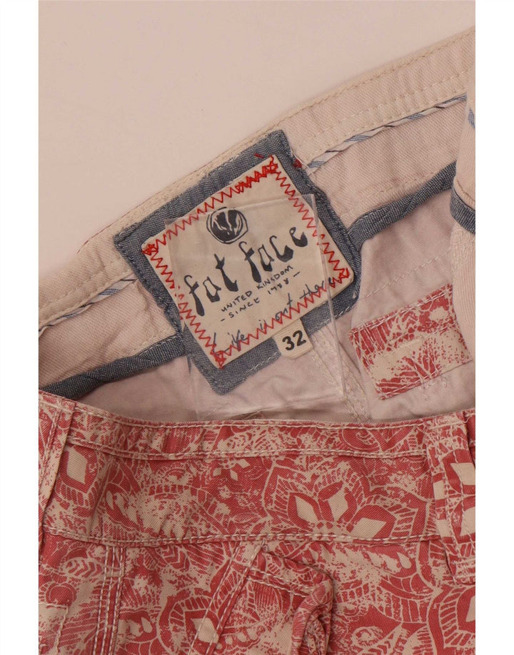 Fat Face Mens Cargo Shorts W32 Medium Red Floral