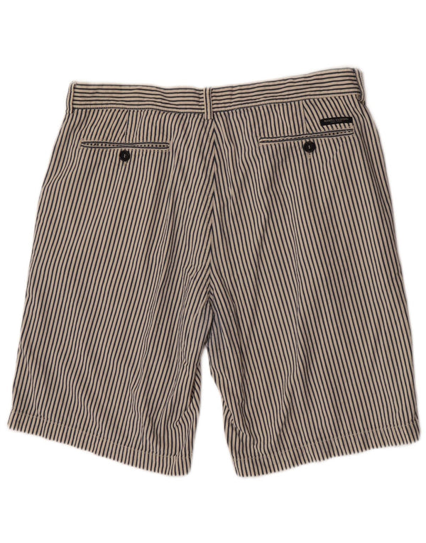 Marina Yachting Mens Chino Shorts IT 54 2XL W42  Blue Pinstripe