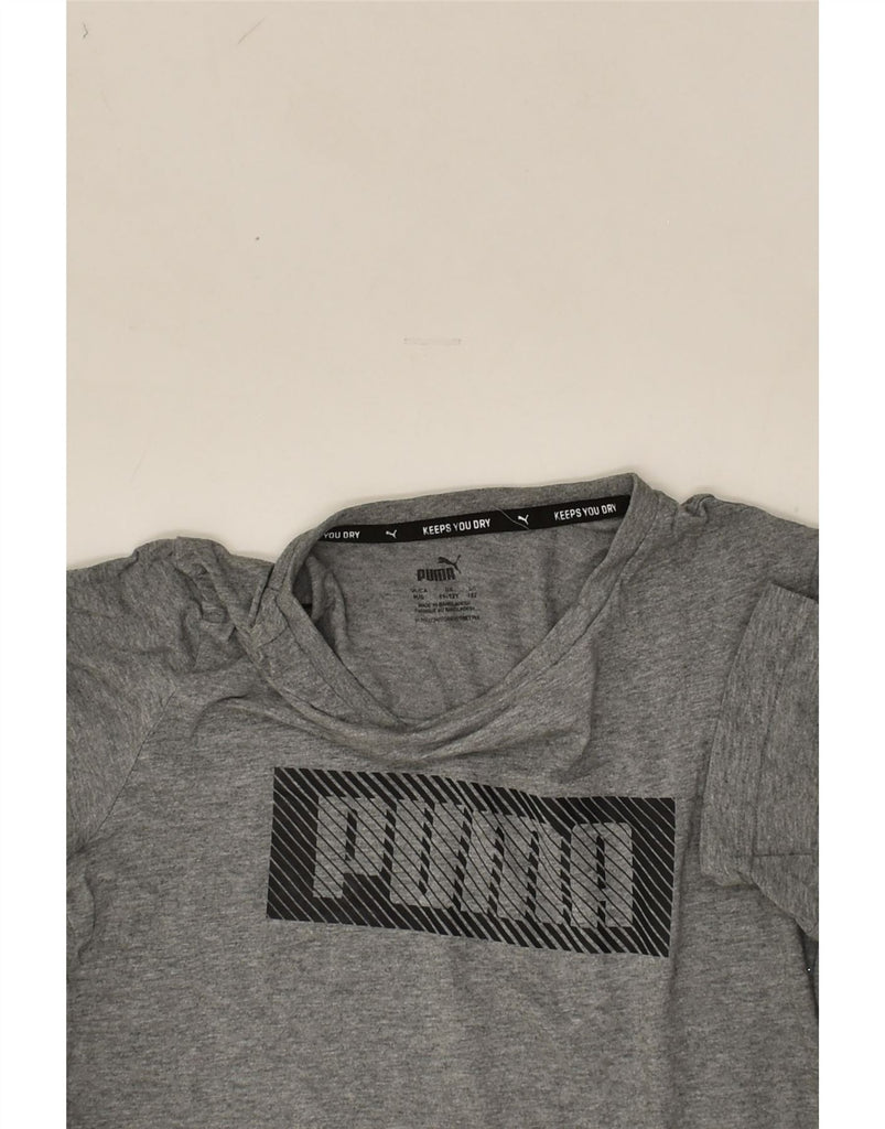 PUMA Boys Graphic T-Shirt Top 11-12 Years Grey Cotton | Vintage Puma | Thrift | Second-Hand Puma | Used Clothing | Messina Hembry 