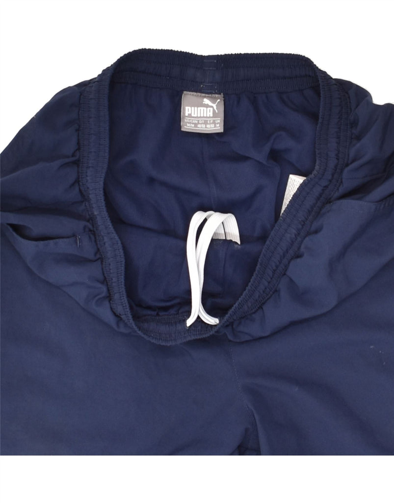 PUMA Mens Graphic Sport Shorts Medium Navy Blue Polyester | Vintage Puma | Thrift | Second-Hand Puma | Used Clothing | Messina Hembry 