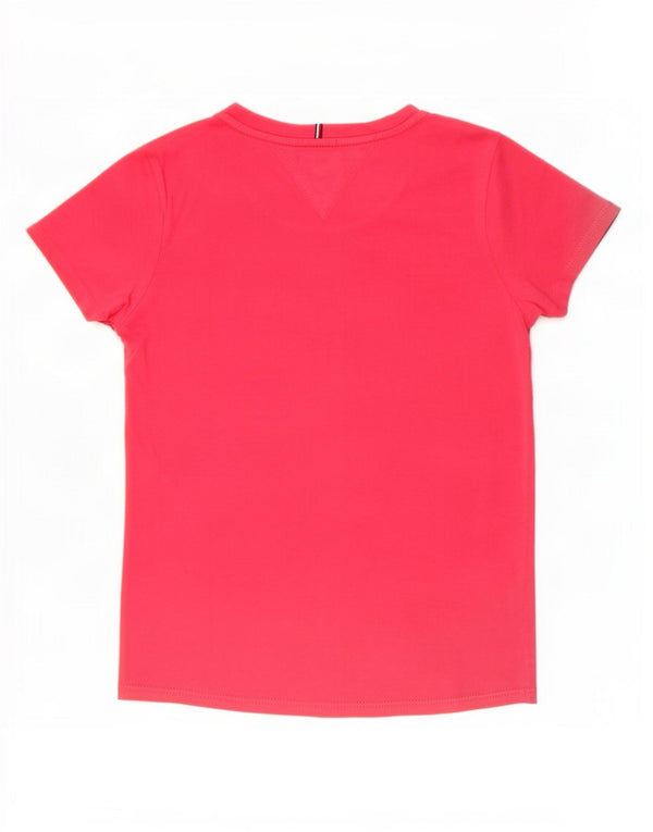Tommy Hilfiger Girls Graphic T-Shirt Top 11-12 Years Red Cotton