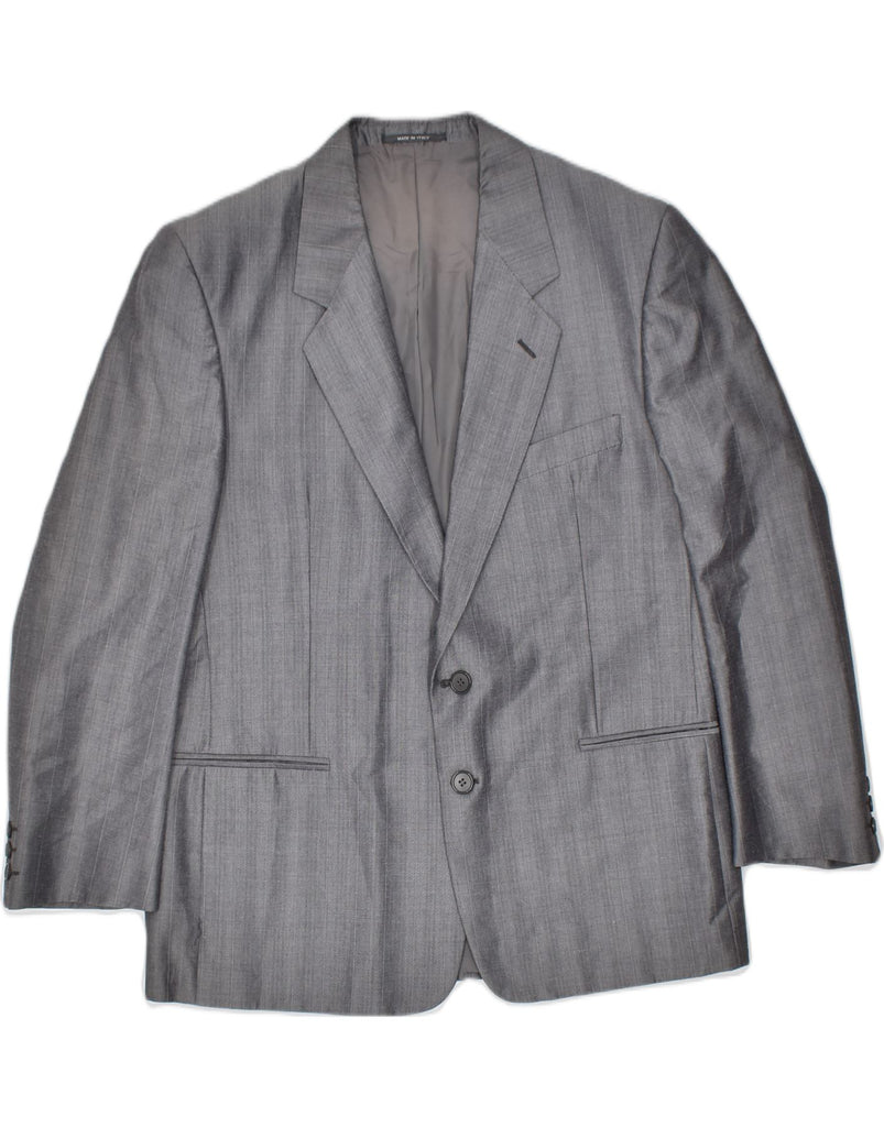 HIGH SKY Mens 2 Button Blazer Jacket UK 38 Medium Grey | Vintage | Thrift | Second-Hand | Used Clothing | Messina Hembry 