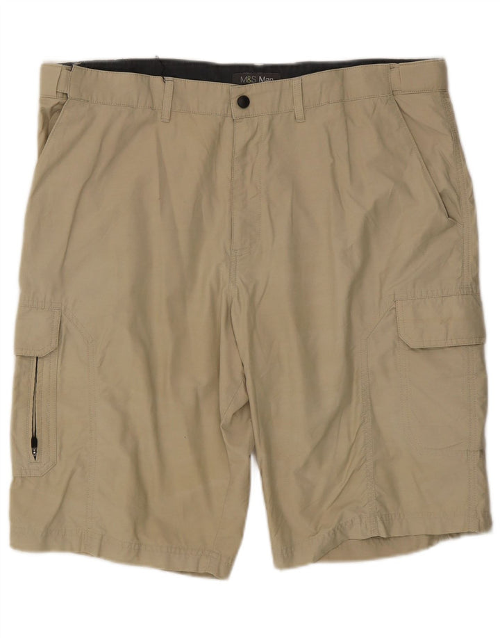 Marks & Spencer Mens Cargo Shorts W38 XL Beige