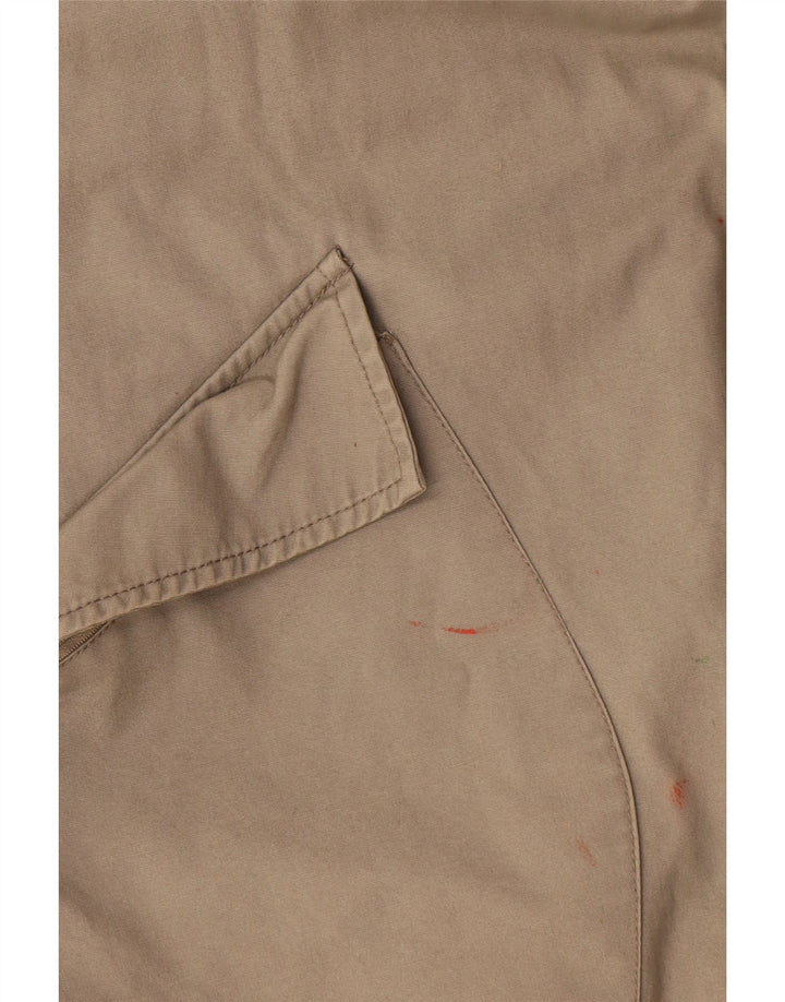 Humor Mens Hooded Parka Jacket UK 40 Large Beige Cotton